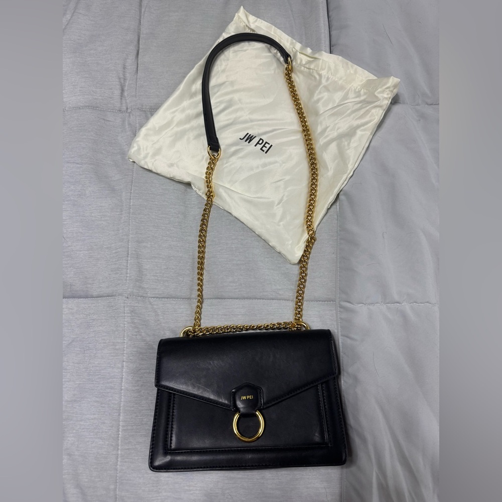 Used JW PEI Black Crossbody Bag with Gold Chain